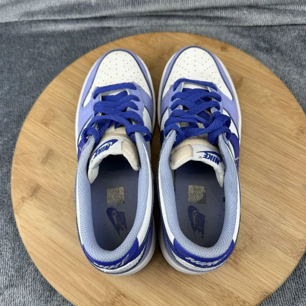 Nike Dunk Low Shoes Boys Size 3.5Y Blue White Basketball Sneakers DZ4456-100